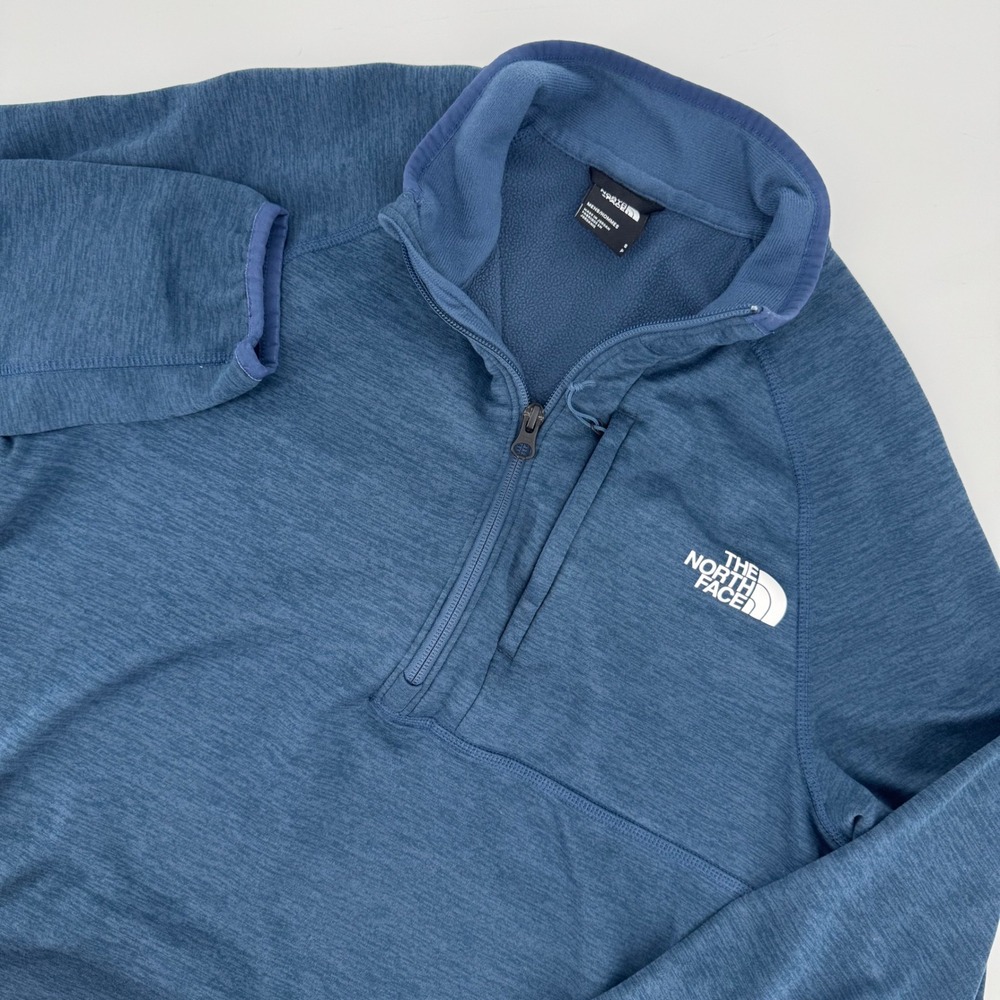 The North Face Canyonlands 1/2 Zip Fleece Mens Small Blue Pullover NF0A5G9W